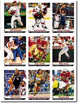 Lot of (2000) Total Uncut Sports Illustrated For Kids Card Sheets (1000 With Bryce Harper Rookie Card, 1000 With Mike Trout Rookie Card)